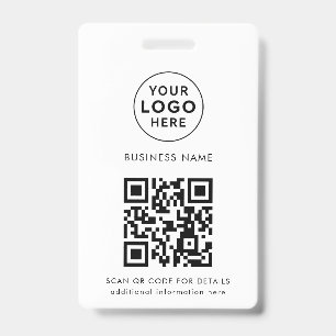 Badge Simple Moderne Logo d'entreprise de code QR person