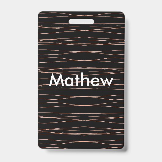 Badge Simple monogramme ajouter votre nom lettre man min (Avant)