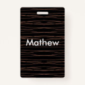 Badge Simple monogramme ajouter votre nom lettre man min (Dos)