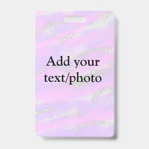Badge Simple paillet pastel coloré ajoutez votre texte p