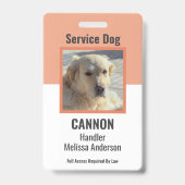 Badge Simple Personalized Service/ Emotional Support Dog (Avant)