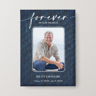 Badge Simple Photo de sympathie mémorielle funéraire