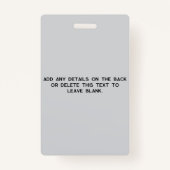 Badge Simple Photo ID Business Nametag (Dos)