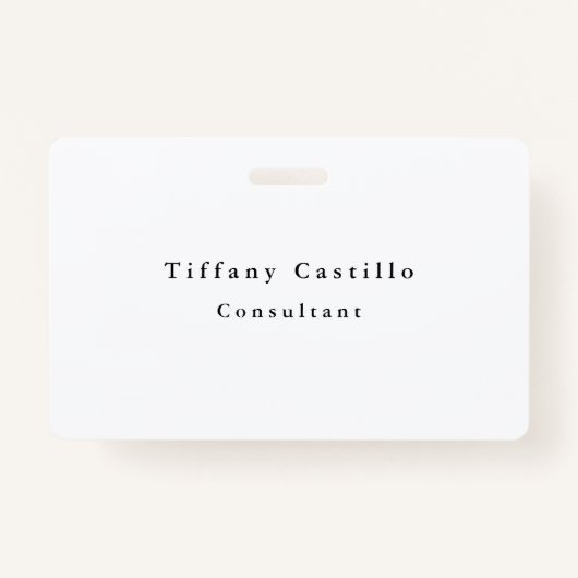 Badge Simple Plain Élégant Moderne (Devant)