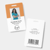 Badge Simple Professionnel des Affaires (Avant & arrière)