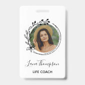 Badge Simple profil de couronne dessiné à la main Photo (Avant)