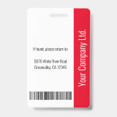 Badge Simple Rouge Nursing (Arrière)