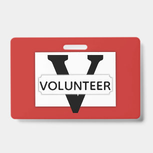 Badge Simple V - Bénévole
