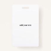 Badge simple vip all accès pass nom de concert occassion (Dos)