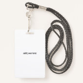 Badge simple vip all accès pass nom de concert occassion (Derrière avec lanière)