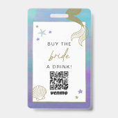 Badge SIREN Mermaid Ocean Acheter la mariée boire un cod (Avant)