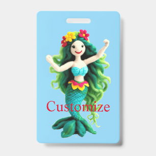 Badge Sirène aux cheveux verts Thunder_Cove
