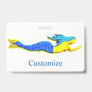 Badge Sirène bleu natation Thunder_Cove