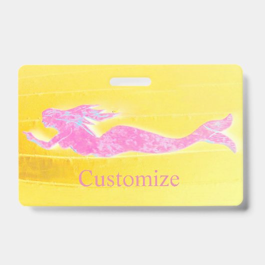 Badge Sirène de natation rose Thunder_Cove (Avant)