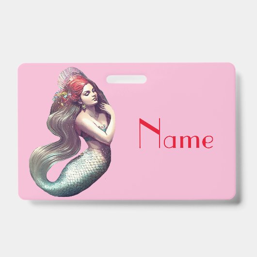 Badge Sirène rousse Beauté Thunder_Cove (Avant)