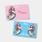 Badge Sirène rousse Beauté Thunder_Cove (Avant & arrière)