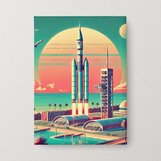 Badge Site de lancement futuriste atomique de la Nouvell (Recto)