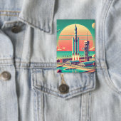 Badge Site de lancement futuriste atomique de la Nouvell (Insitu)