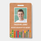 Badge Ski Slope Resort Custom Photo Employee (Avant)