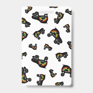 Badge skis arc-en-ciel Teacher Hall Pass couleurs scolai