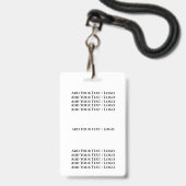Badge Smile avec cordon - Voir verso (Arrière avec lanière)
