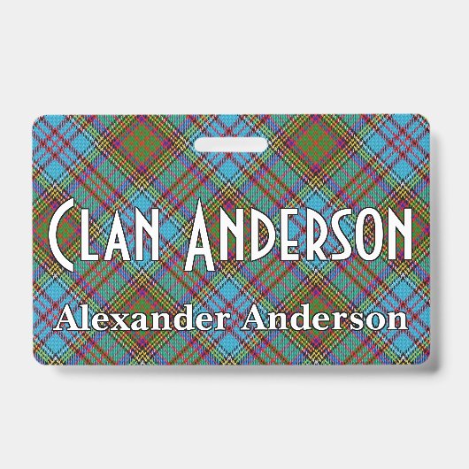 Badge Snappy Clan Anderson Tartan (Avant)