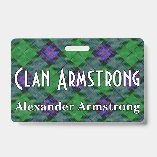 Badge Snappy Clan Armstrong Tartan (Avant)