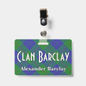 Badge Snappy Clan Barclay Chasse Tartan (Avant avec clip)