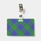 Badge Snappy Clan Barclay Chasse Tartan (Arrière avec clip)