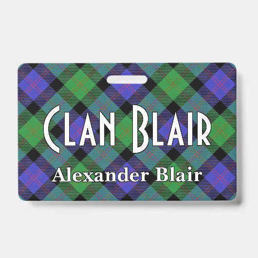 Badge Snappy Clan Blair Tartan (Avant)