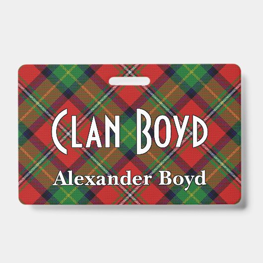 Badge Snappy Clan Boyd Tartan (Avant)