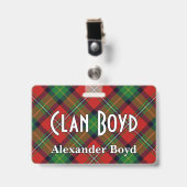 Badge Snappy Clan Boyd Tartan (Avant avec clip)