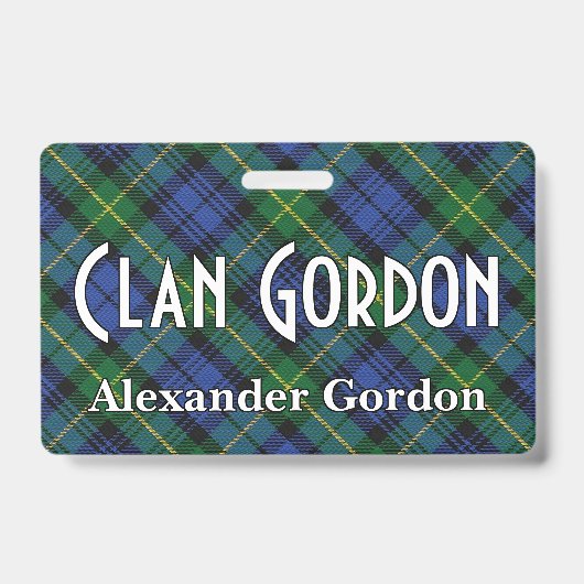 Badge Snappy Clan Gordon Tartan (Avant)