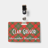 Badge Snappy Clan Gregor MacGregor Tartan (Front with Clip)