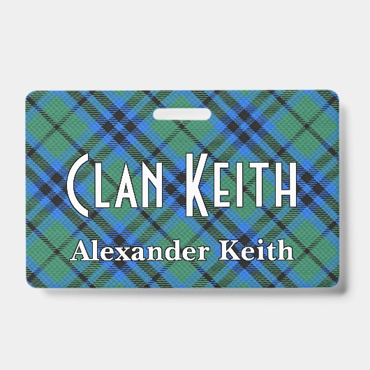 Badge Snappy Clan Keith Tartan (Avant)