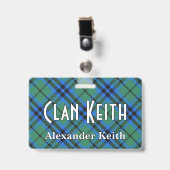 Badge Snappy Clan Keith Tartan (Avant avec clip)