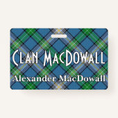 Badge Snappy Clan MacDowall Tartan (Devant)