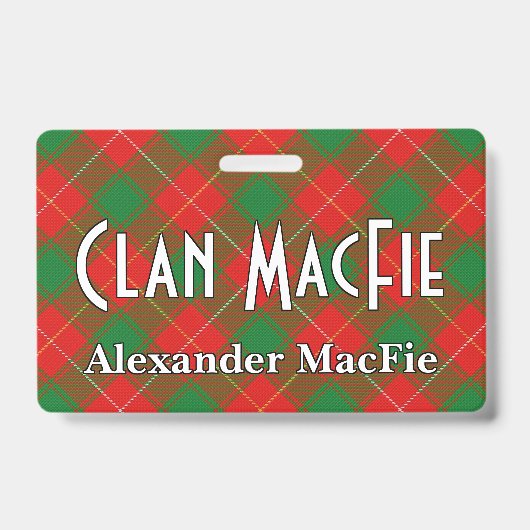 Badge Snappy Clan MacFie Tartan (Avant)