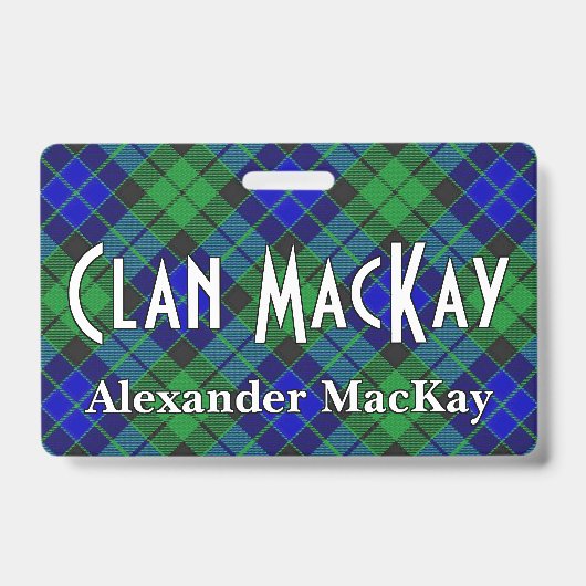 Badge Snappy Clan MacKay Tartan (Avant)