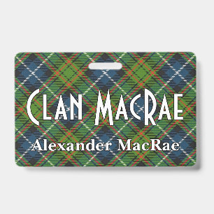 Badge Snappy Clan MacRae Chasse Tartan