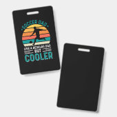 Badge Soccer Dad Retro Sunset (Avant & arrière)