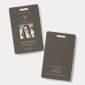 Badge Société de carte d'identité employé avec logo pers (Avant & arrière)