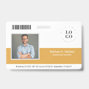 Badge Société de cartes d'identité d'employé personnalis