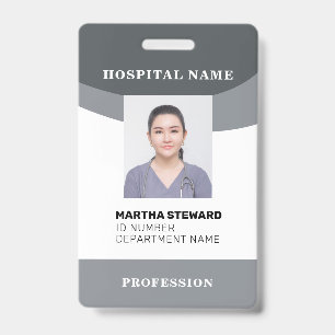 Badge Société de photo d'employé infirmier de l'hôpital