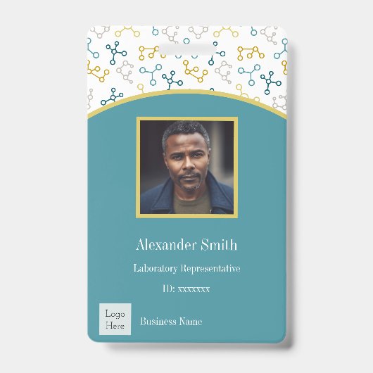 Badge Société des sciences modernes - photo de l'employé (Avant)