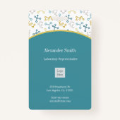 Badge Société des sciences modernes - photo de l'employé (Dos)