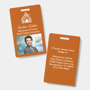 Badge Société immobilière Orange Brûlée Realtor personna
