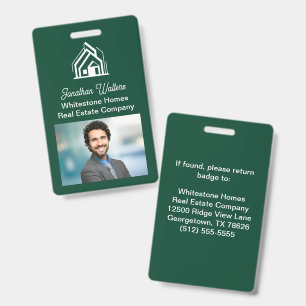 Badge Société Immobilière Verte Photo d'agent immobilier