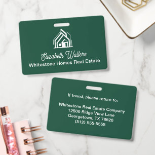 Badge Société immobilière verte Realtor personnalisé Mai
