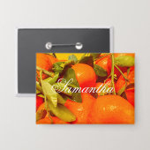 Badge Soft Orange Fruit Aesthétique (Recto/Verso)
